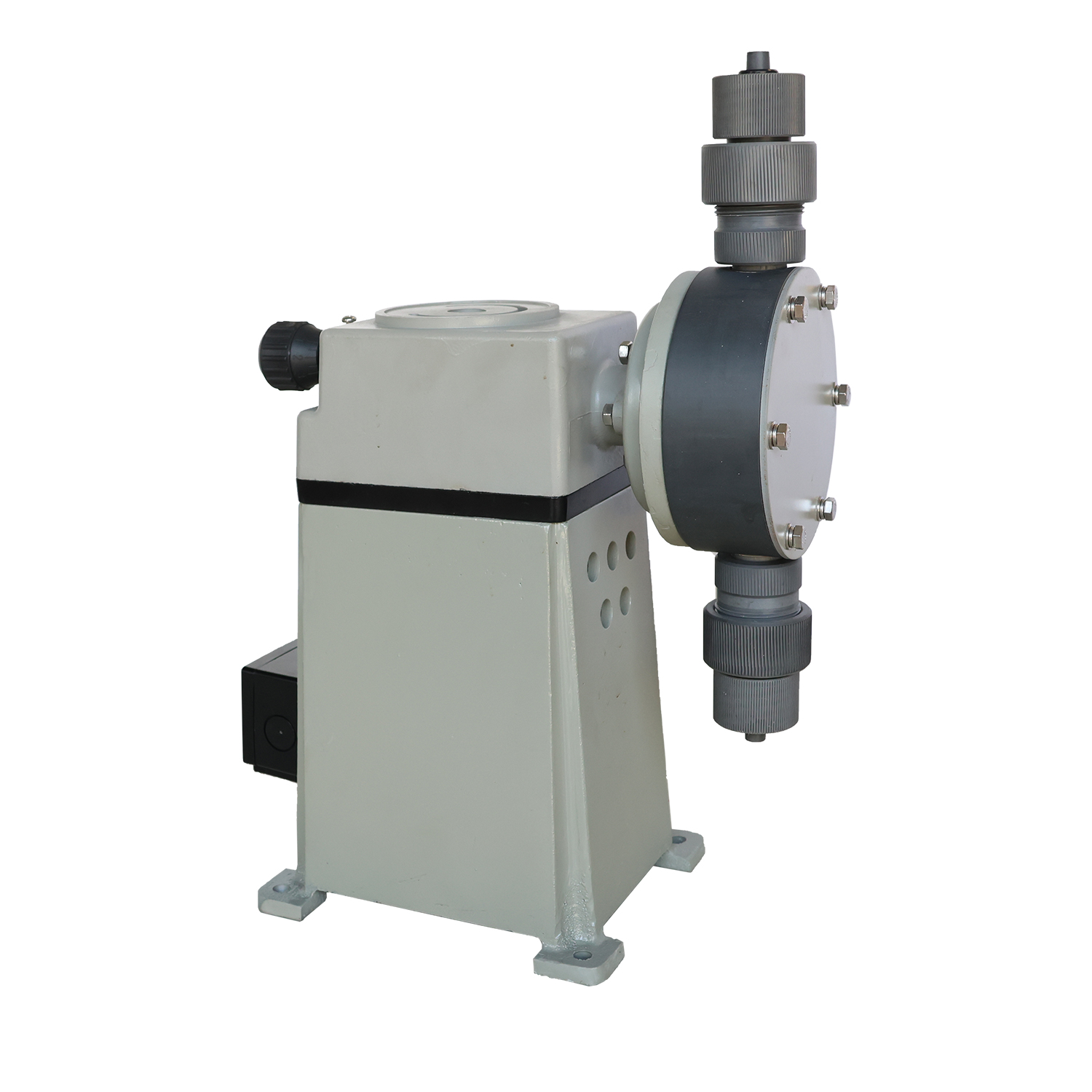 Mechanical diaphragm metering and dosing pump