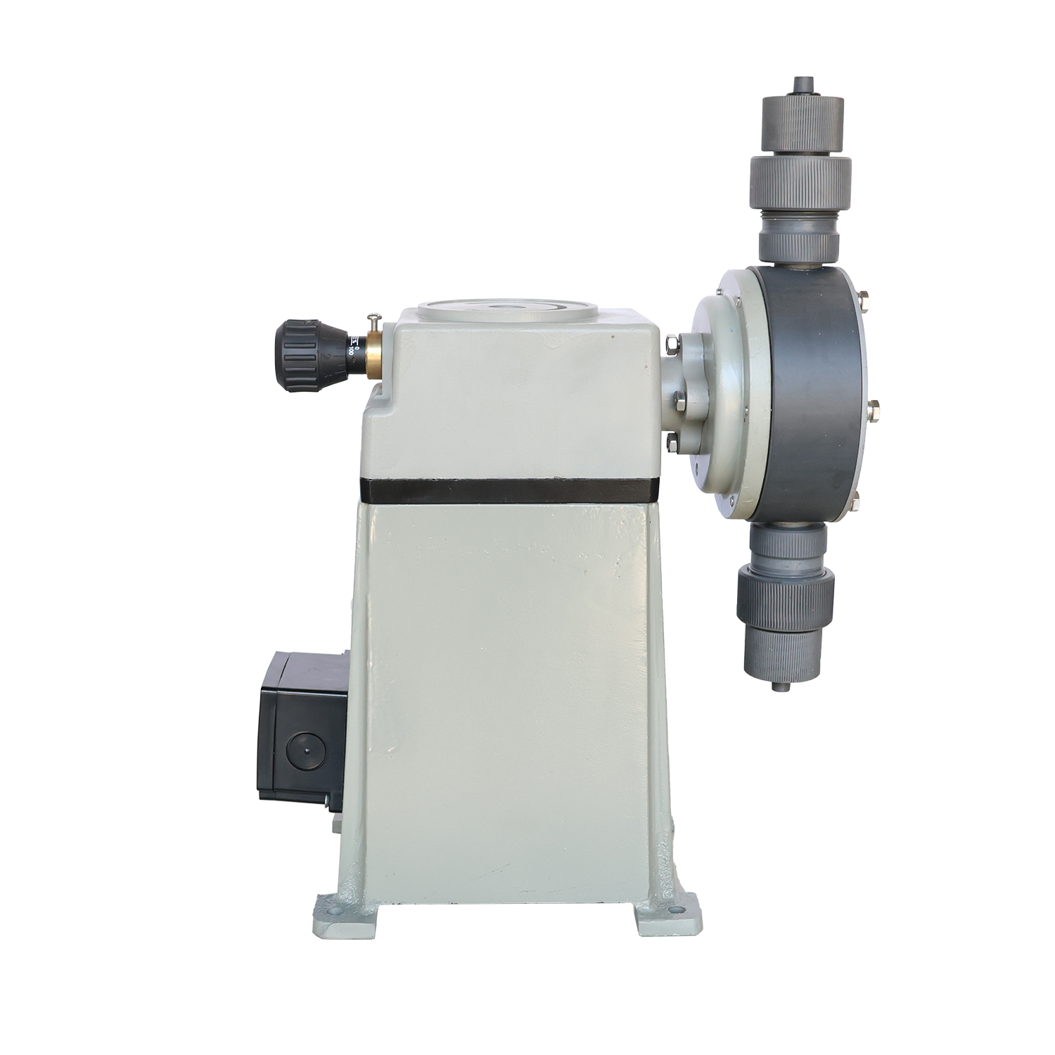 Mechanical diaphragm metering and dosing pump